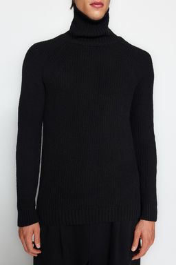 Trendyolmilla Man Ekru Slim Fit Yunlu Bal?kc? Yaka Reglan Kol Basic Triko Kazak TMNAW21KZ0404  фото 3