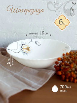 Набор столовый 19 предметов на 6 персон Шахерезада W-19C8 /Коралл/  фото 5