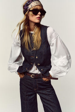 Z1975 DENIM WAISTCOAT - Zara фото 2
