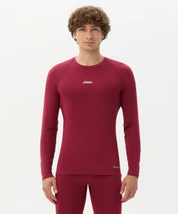 Футболка компрессионная с длинным рукавом JOGEL CAMP PerFormDRY Baselayer LS Tee, гранатовый  фото 7