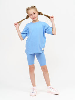 950Д Костюм с велосипедками "Голубой"