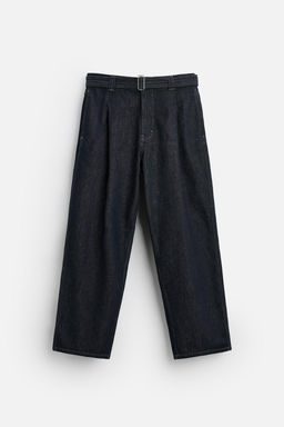 PLEATED JEANS WITH BELT - Zara фото 6