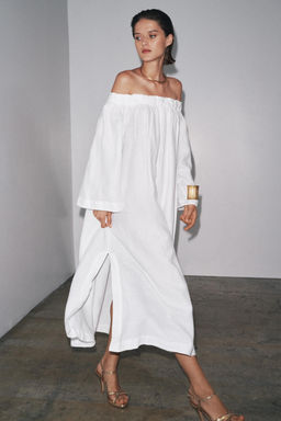 100% LINEN DRESS ZW COLLECTION - Zara фото 8