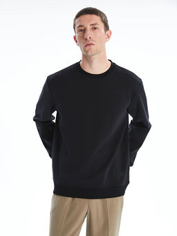 Bisiklet Yaka Nak??l? Erkek Sweatshirt