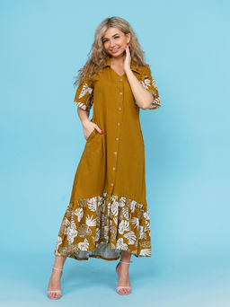 868 Платье "Горчичный"