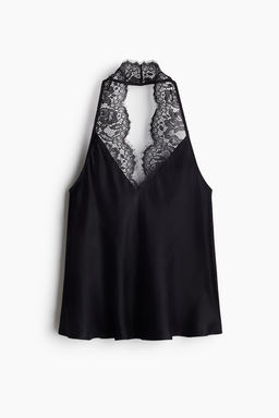 Top halter con ribete de encaje - H&m фото 4