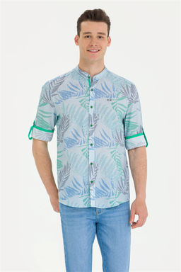 U. S. Polo Assn Мужская зеленая рубашка с длинным рукавом - U.s. polo assn фото 10