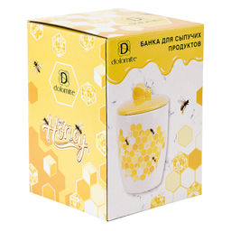 Банка для сыпучих продуктов (конус) Honey 9,5*9,5*16см. v=550мл. (подарочная упаковка) - Dolomite фото 2