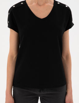 Siyah Regular Fit Ti__rt