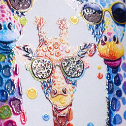 Кошелёк на молнии Жирафы, белый