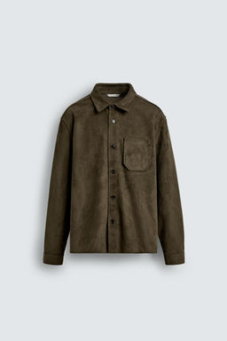 SOBRECAMISA EFECTO ANTE / Verde - Zara фото 7