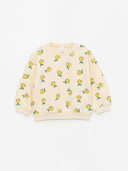 Bisiklet Yaka Uzun Kollu Bask?l? K?z Bebek Sweatshirt 2li - Waikiki фото 2