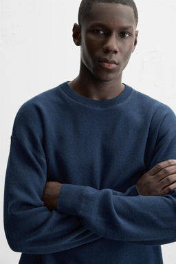 RELAXED FIT COTTON BLEND SWEATER - Zara фото 5