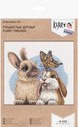 Klart набор для вышивания 8-522 Пушистые друзья 17.5 х 19 см