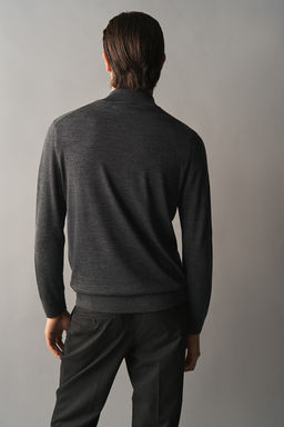 Jersey en lana merino con cremallera Slim Fit - H&m фото 5