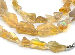 Бусы из Опала галтовка на увеличение 44см, 9,2г