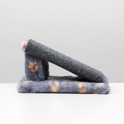 Когтеточка Горка мини-версия, 29 х 14 х 14 см, ковролин, серая с лапками - Пижон фото 2