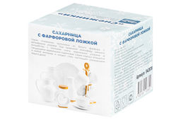 Сахарница 270 мл 9*9*10 см Снежинки + ложка - Elan gallery фото 24