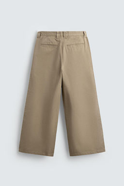 WIDE BAGGY FIT CHINO TROUSERS - Zara фото 7