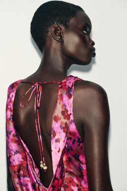 FLORAL PRINT MIDI DRESS - Zara фото 6
