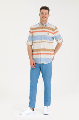 Мужская синяя рубашка с длинным рукавом - U.s. polo assn фото 18
