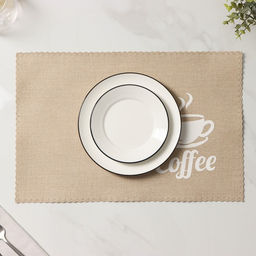 Салфетки сервировочные на стол Доляна Coffee, 4 шт., 44×29 см, бежевые