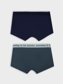 Трусы мужские боксеры мультипак (2 шт.) в синих оттенках глубокий синий +темный сланец1 411215-2 - Mark formelle фото 6