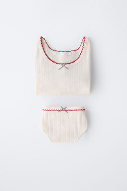 AGES 6-14 / POINTELLE T-SHIRT AND BRIEF PACK