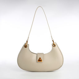 Сумка женская багет на молнии, цвет молочный