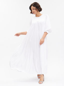 Платье с драпировкой PP20904WHT02