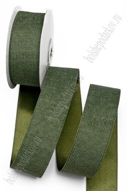 Лента вельвет/атлас 3,8 см*10 ярд (SF-7314) фисташковый №35