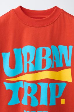 CAMISETA ESTAMPADO TEXTO / Rojo - Zara фото 3