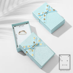 Цена за 6 шт. Коробочка подарочная под набор «Влюбленность», 5×8 см, (полезная часть 4.7×7.7 см,), голубая