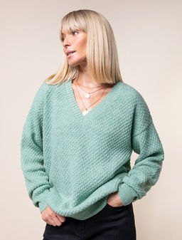 VILATTE / Джемпер тонкой вязки со спущенным плечом из теплой пряжи с шерстью  фото 5