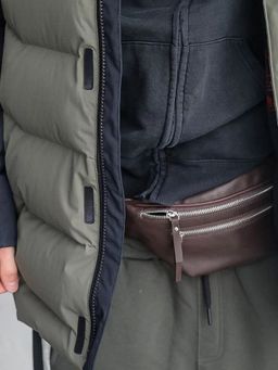 Кожаная поясная сумка dff ДМ 2020/Браун-Евг - Sergio valentini фото 3