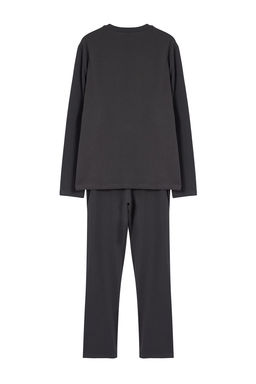 TRENDYOL MAN Erkek Koyu Mor Regular Fit Bask?l? Orme %100 Pamuk Pijama Tak?m? TMNAW25PT00007 - Trendyolmilla фото 7