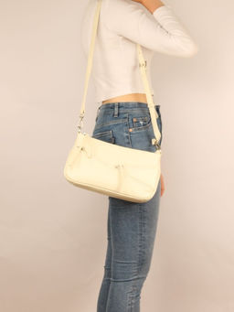 Сумка женская натуральная кожа GU 163-9-001, 1отд, плечевой ремень, молочный SALE 265761 - Adelia фото 5