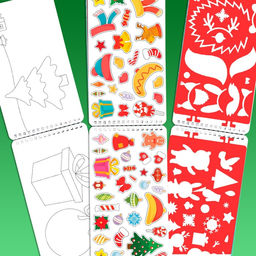 Раскраска - альбом Снеговичок, 72 стр., с трафаретами и наклейками - Буква-ленд фото 4