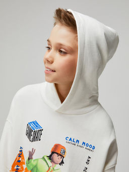 ACOOLA / Джемпер детский для мальчиков Marek молочный фото 4