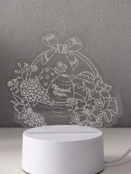 Светильник 3D RISALUX Пасхальная корзинка, LED-ночник, RGB, от сети, 9.5?17?16.3 см