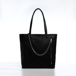 Сумка-шопер на молнии, цвет чёрный