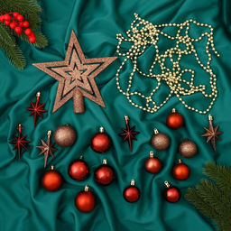 Ёлочные игрушки Андромеда, новогодние, набор 45 шт., грация, МИКС