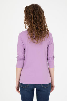 Женский сиреневый базовый свитшот - U.s. polo assn фото 12