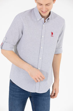 U. S. Polo Assn Мужская темно-синяя рубашка с длинным рукавом - U.s. polo assn фото 6