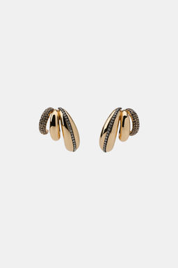 MAXI PENDIENTES EARCUFF BRILLOS / Dorado - Zara фото 2