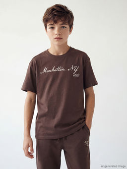 Manhattan Bask?l? Bisiklet Yaka Erkek ?ocuk Ti??rt