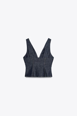 Z1975 DENIM CROP TOP - Zara фото 15