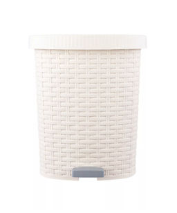 Контейнер для мусора с педалью 12л Артлайн молочный