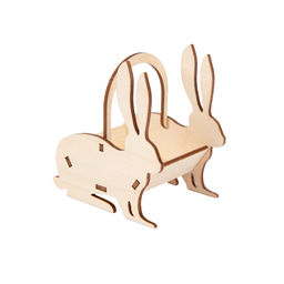 Заготовка для декорирования Mr. Carving КЛ-22 Подставка под яйцо фанера 6.6 х 7 х 11.6 см Зайцы