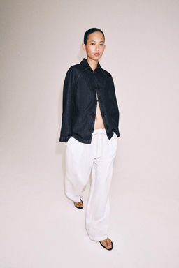 CHAQUETA DENIM ALAMARES ZW COLLECTION / Azul